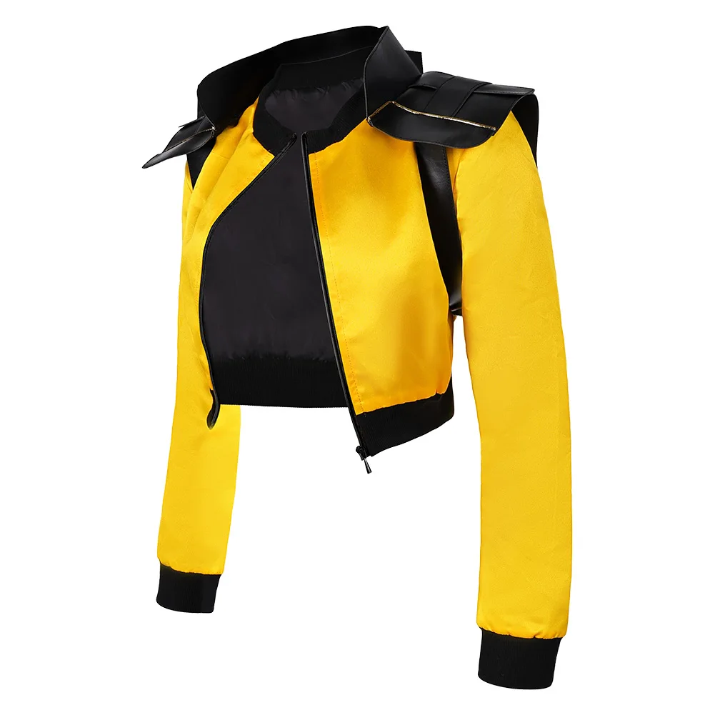 Veste jaune cosplay pour femme, manteau Movie Boy, Kills World Costume, Roleplay, déguisement féminin, vêtements d'Halloween, carnaval imbibé, 27 juin