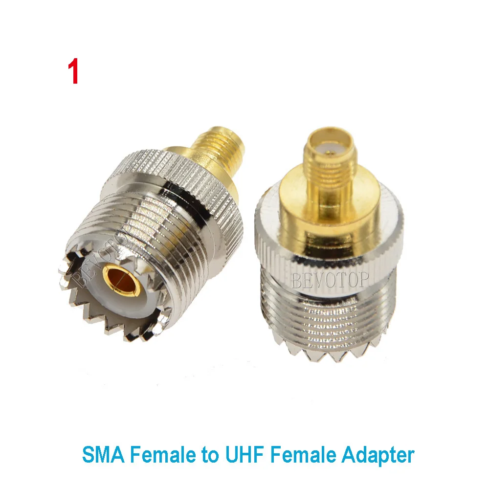 1PCS UHF SO239 PL259 to SMA Male Plug/Female Jack RF Coax Adapter Connector Wire Terminals Straight Fast Delivery Brass Copper
