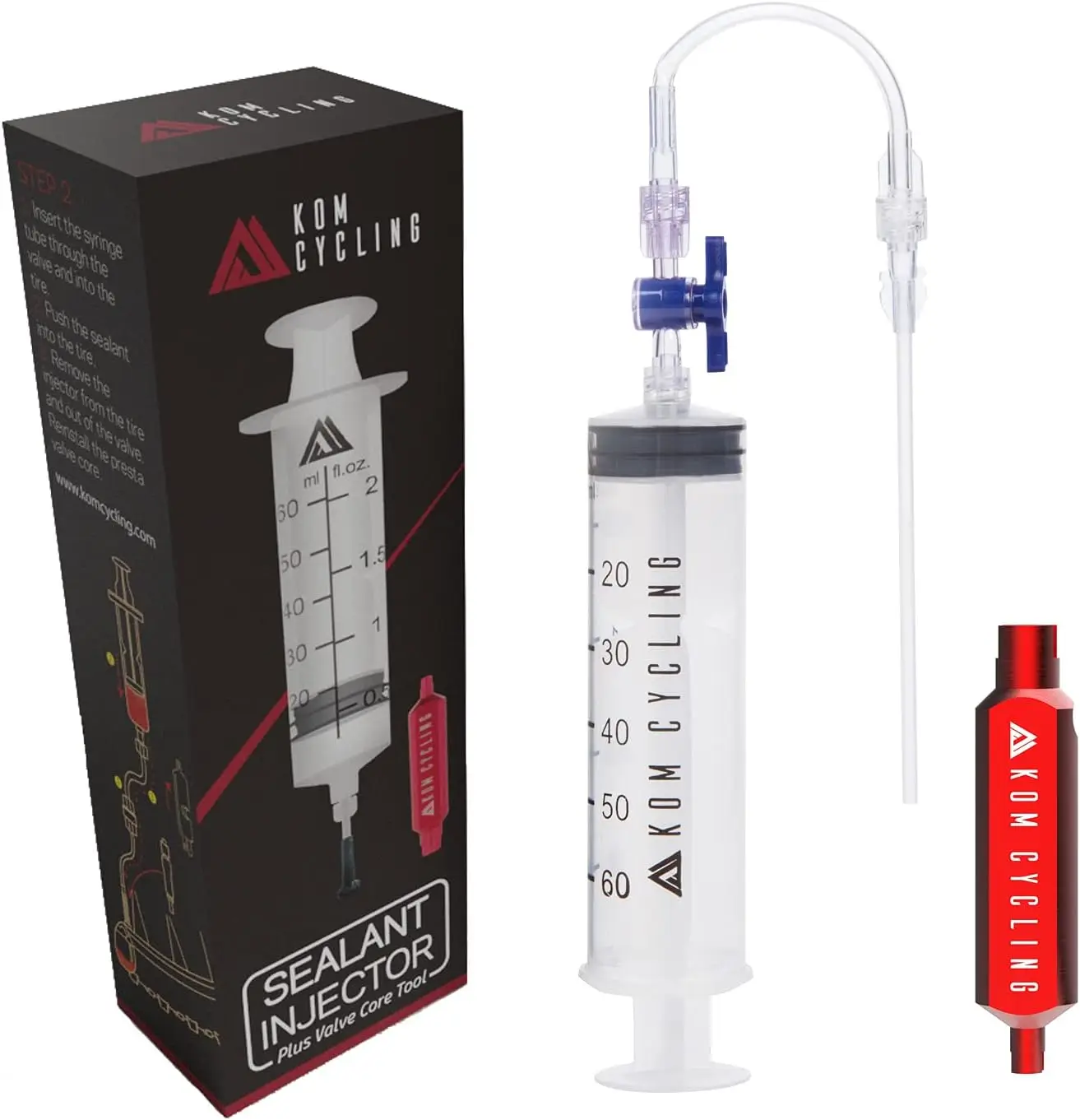 

Tubeless Sealant Injector Syringe with Presta Valve Core Removal Tool for Bicycle Tires