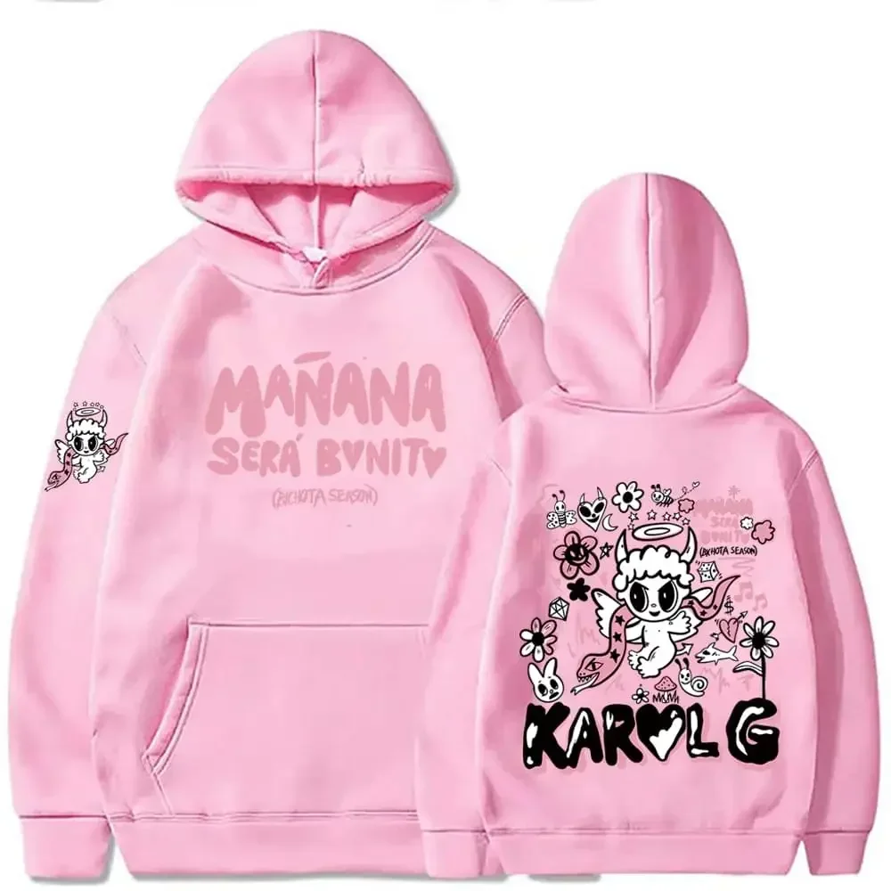 Karol G Hoodies Manana Sera Bonito Printed Sweatshirts Men Women Karol G Long Sleeve Streetwear Harajuku Fleece Casual Pullover