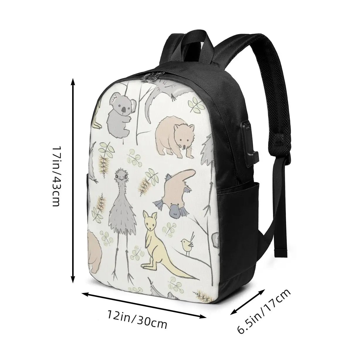 Australian Wildlife And Natural Scenery Backpack Travel Notebook Bag Computer College Student School Bag Laptop Shoulder Bags