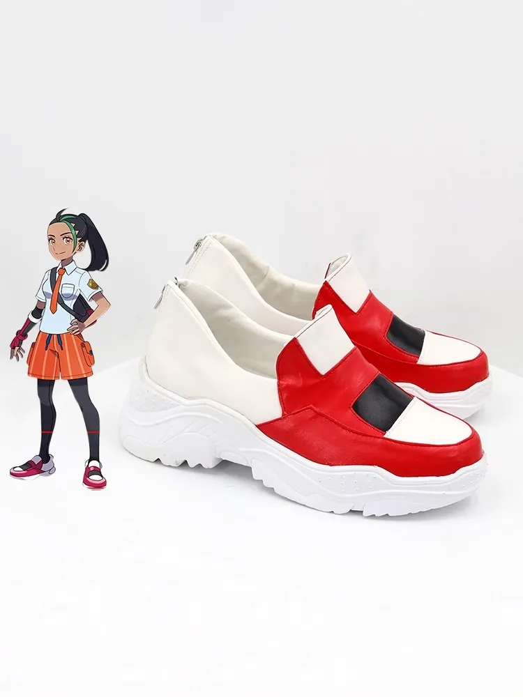 

Pockett Mon Scarlet and Violet Nemona Cosplay Costume Shoes Handmade Faux Leather Boots