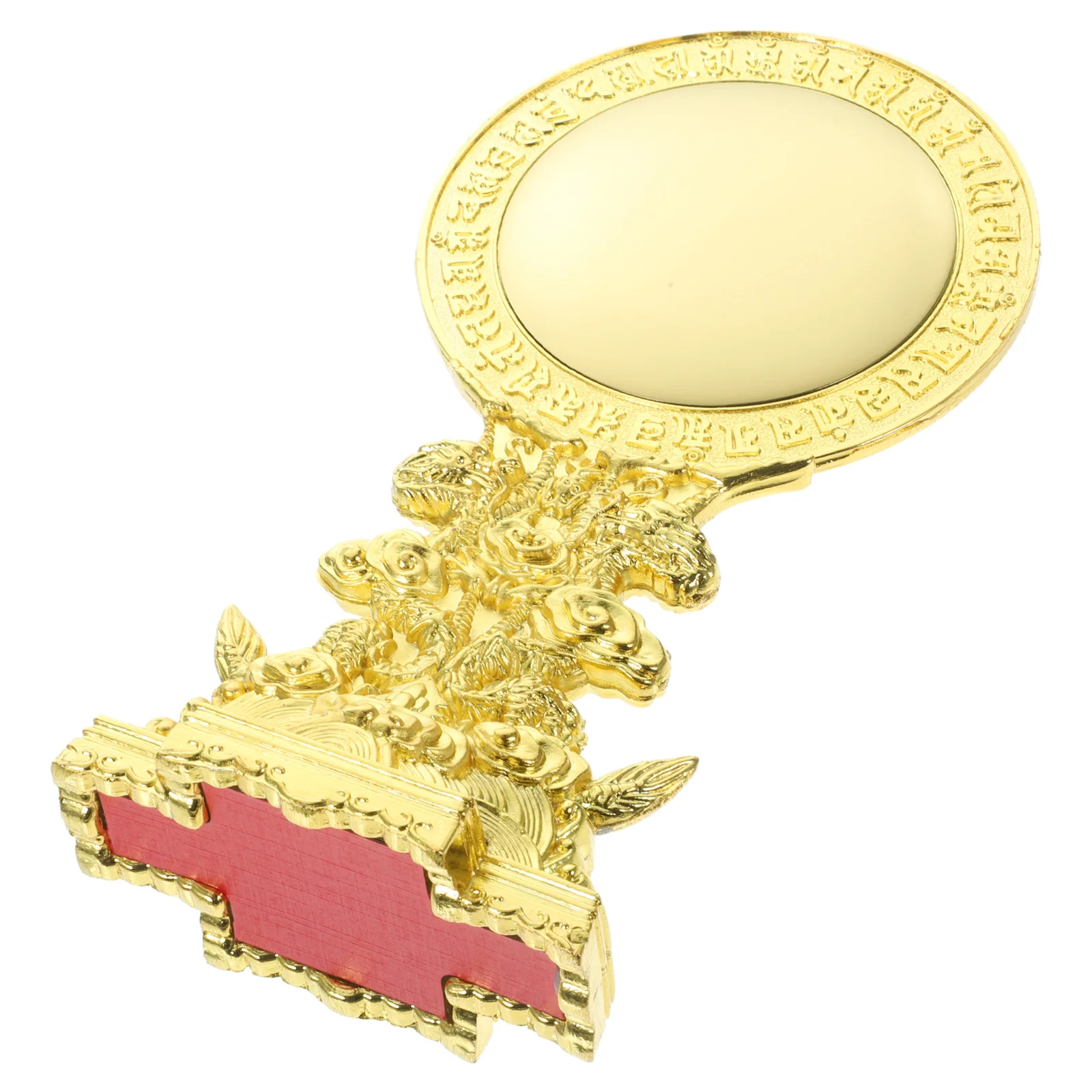 

Buddhism Fortune Mirror Ornament Chinese Alloy Mirror Decorative Craft Indoor Home Office Decoration Blessing Exorcism Gift
