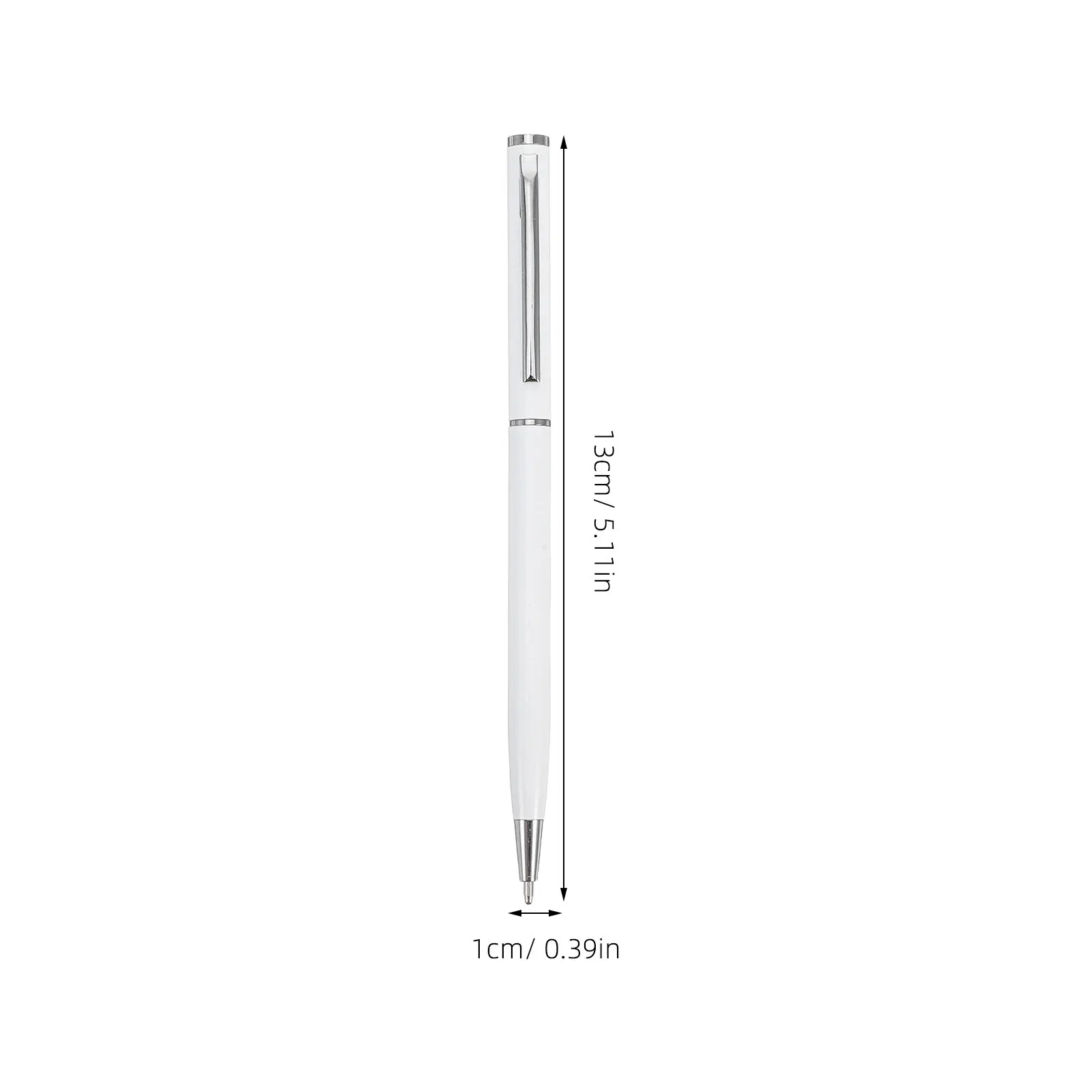 10Pcs Metal Ballpoint Pen Rotating Mechanism Smooth Ink Flow Comfortable Grip for Office Business Student Teacher Signing Desk