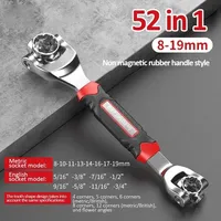 1PCS 52-in-1 Multi-Functional Socket Wrench Set - 8-19mm Non-Slip Handle & Rotating Bone Design - Universal Wrench