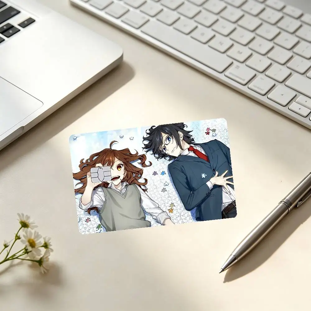 Cute Anime Horimiya Card Stickers Credit Card DIY Card Protector Stickers Waterproof Film Skin Cover