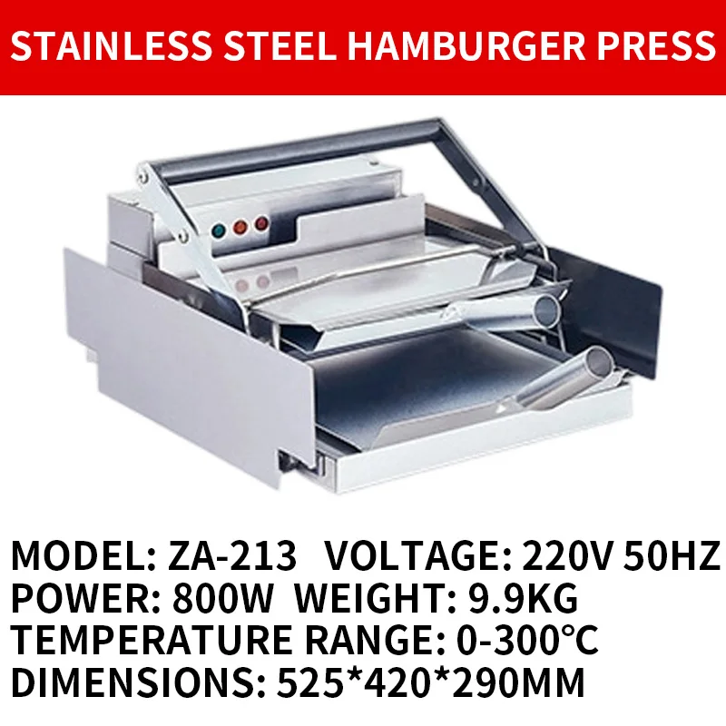 Stainless Steel Double‑Deck Hamburger Toaster Commercial Countertop Electric Burger Oven