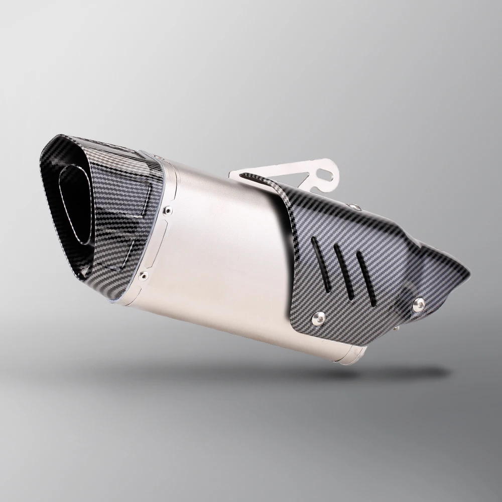 

Universal 51mm Motorcycle Exhaust muffler with DB Killer double hole For AKRPOIC R1 R3 ZX6R F800 F750 Z900 MT09 R7 MT03 ZX4R R6