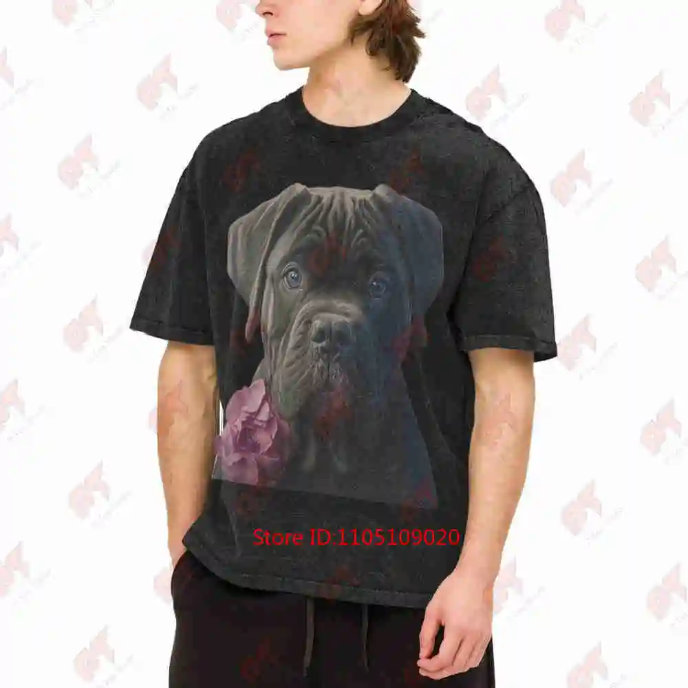 Cane Corso Bulldog Dog Breed Vintage Washed Tee Pure Cotton T-Shirt