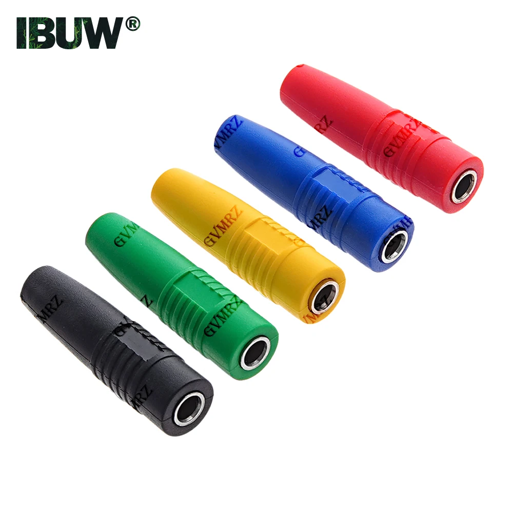 5PCS 4mm Insulated Banana Female Jack Plug Wire Solder Connector Red Blue Green Black Yellow
