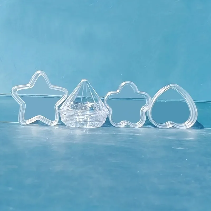 50pcs 5g Creative Special-shaped Mini Plastic Cream Boxes Transparent Small Packaging Bottle Sample Bottle Reusable Cosmetic Jar