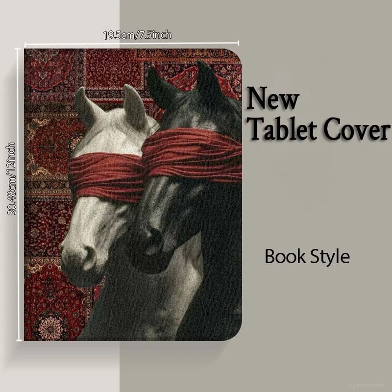 Red Art Horse For Lenovo Xiaoxin Pad Pro Tab M10 K10 Plus 3rd Y700 Gen 11 11.2 11.5 12.7 8.8 Inch Tablet Case 5