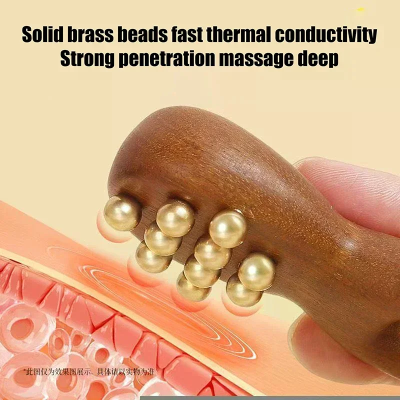 خشبية الأنف جواشا أداة تدليك النحاس حبة يده مشط الاستاتيكيه للوجه الأنف العين الاسترخاء بقعة خطوط الطول نقطة الوخز #4