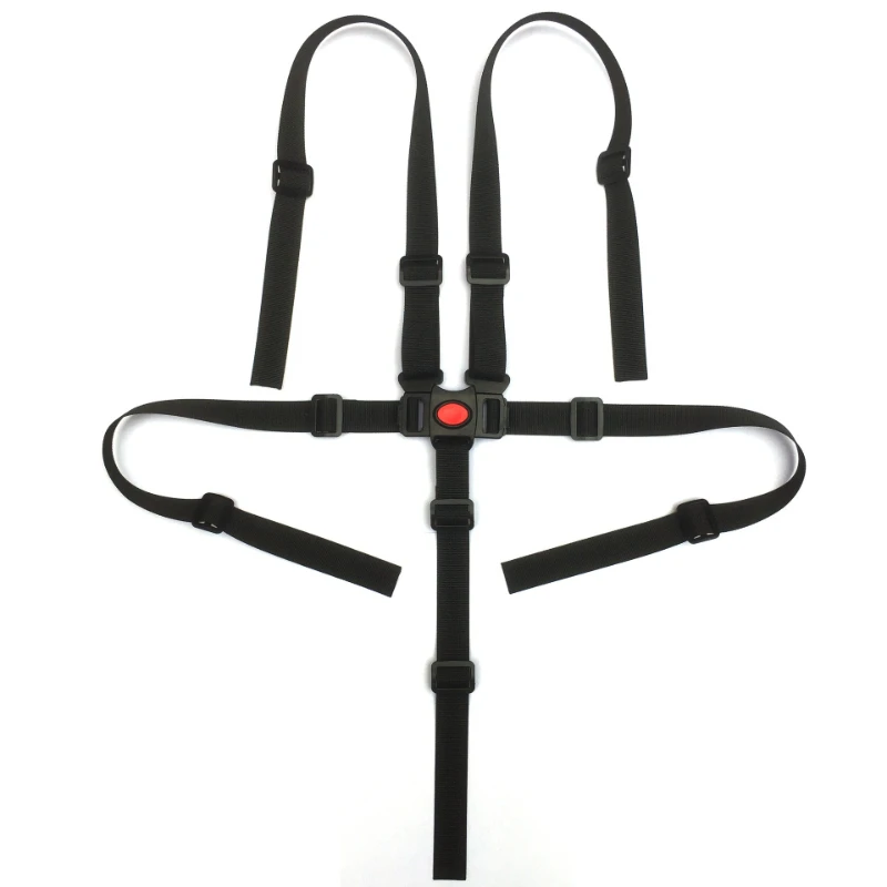 Children's Dining Chair With Trolley Rattan Chair Three-point Five Point Strap Baby Stroller Safety Belt