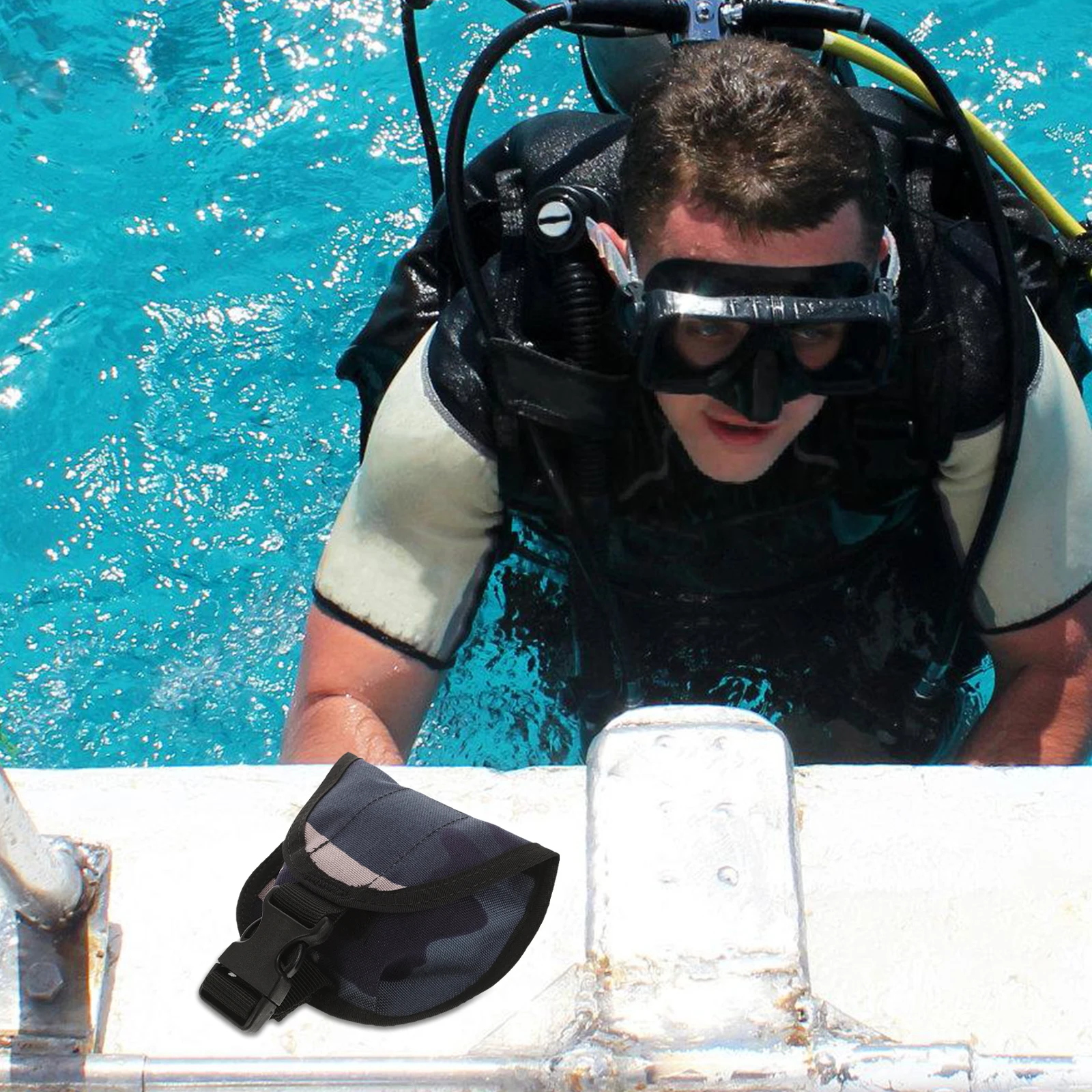 

Diving Weight Storage Bag Waist Belt Oxford Cloth Dive Weights Holder Free Diving Weight Block Organizer Pouch Boat Accessory