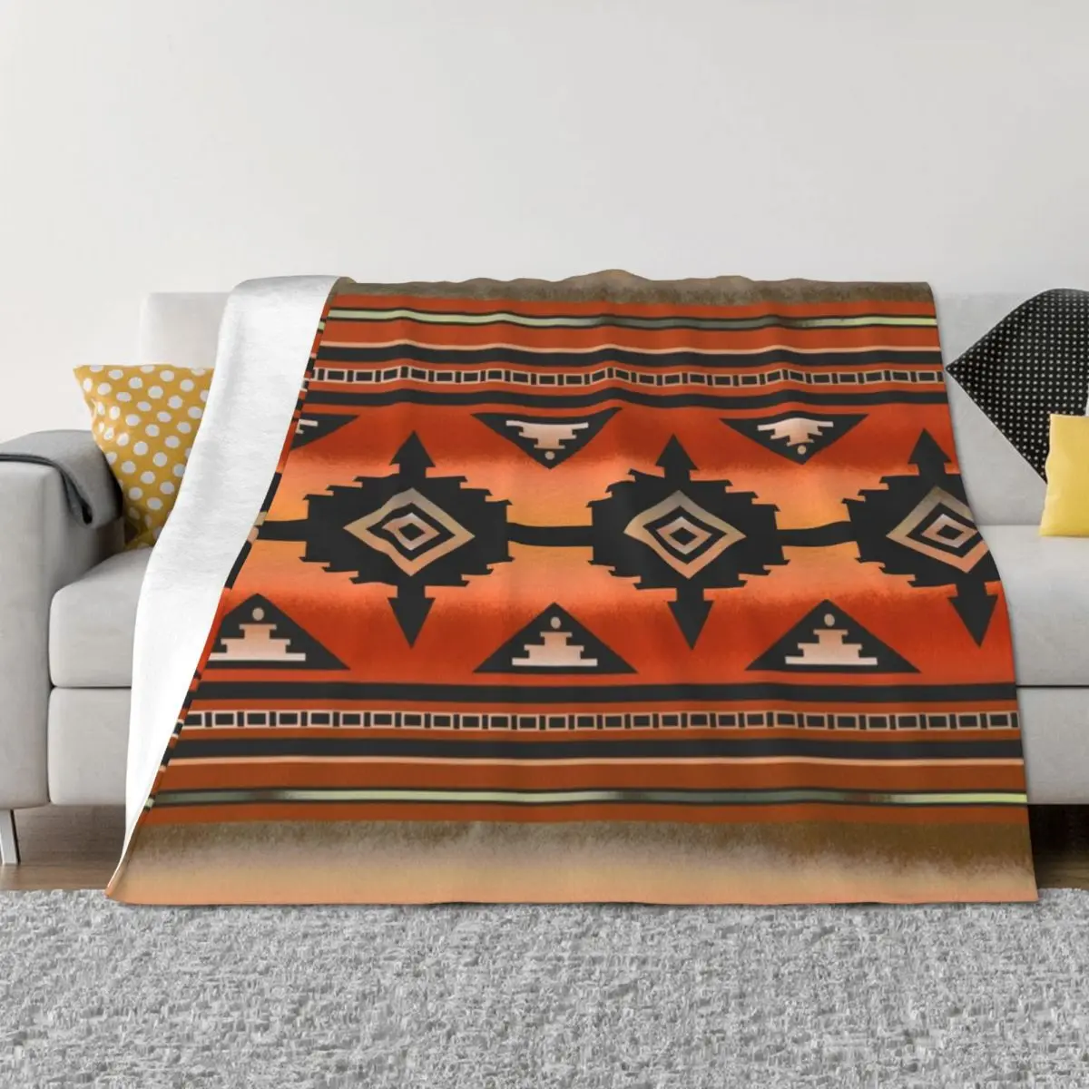 

Canyon Navajo Rust Throw Blanket Beautifuls Custom Decorative Throw Warm Blankets