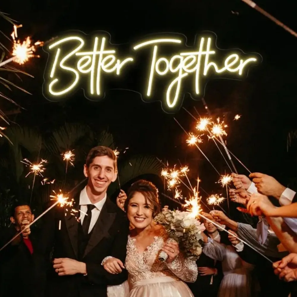 

Better Together Neon Led Sign Bedroom Wedding Decoration Just Married LED Neon Lights Room Decor Wedding Just Engaged Neon Signs