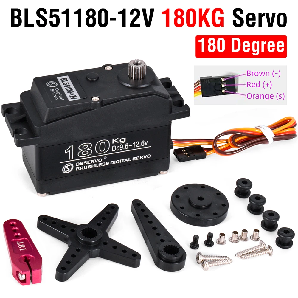 9IMOD 180 kg bürstenloses Servo RC Digital Servo 12 V/24 V 180/270 Grad High Torque Servo für 1/5 RC Auto Baja Auto