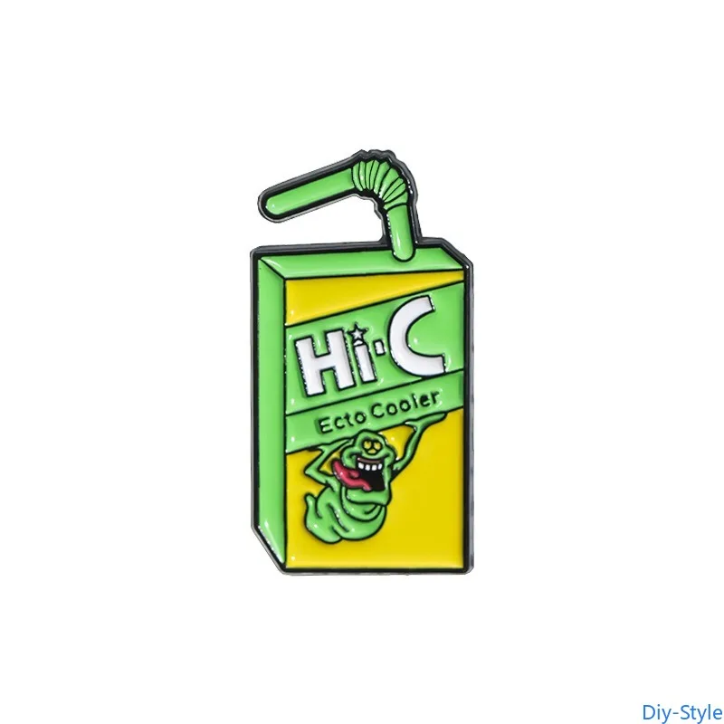 

Juice Beverage Design Clothing Accessories Backpack Alloy Brooch Badge Enamel Lapel Pins Wholesale