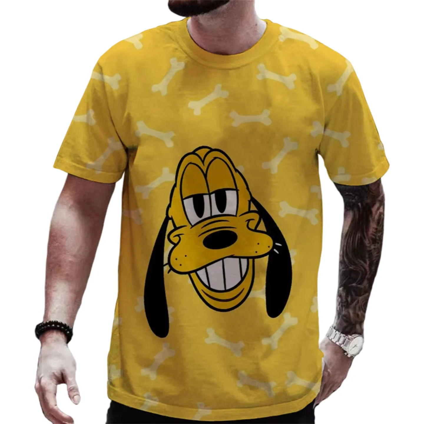 

Mickey Mouse Donald Duck Goofy Cartoon Men's And Women's T-shirts Casual Style 3D Printed Summer Casual Disney Fun T-shirt