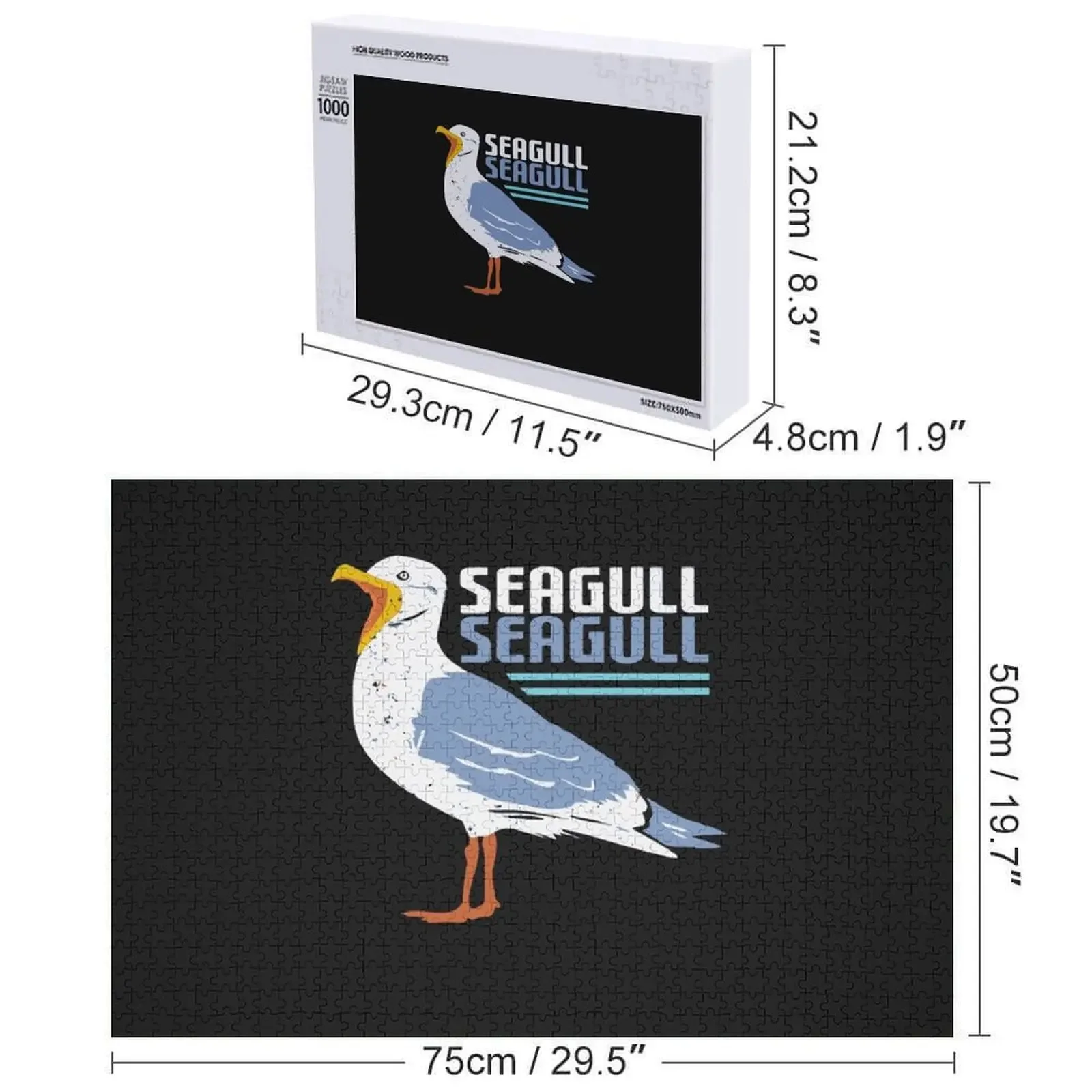 จิ๊กซอว์นกนางนวล ของขวัญเด็กแบบกำหนดเอง ของขวัญรูปภาพส่วนบุคคลสำหรับเด็ก เกมปริศนาสำหรับเด็ก