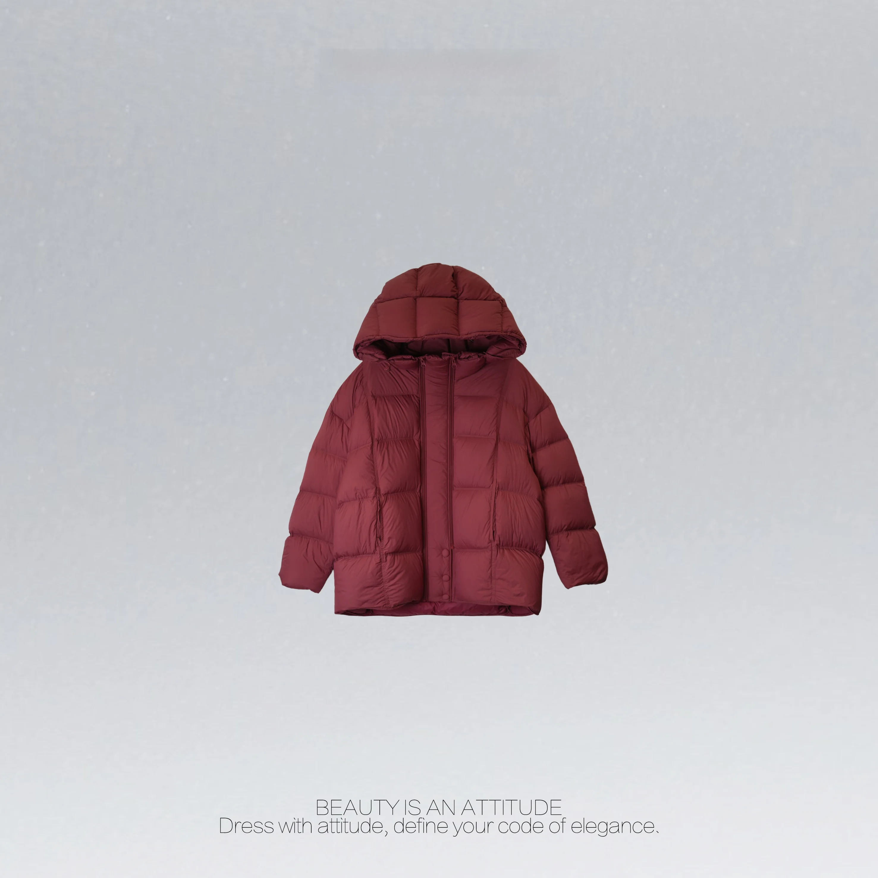 

Красная куртка с капюшоном из белого гусиного пуха, 90% пухового наполнителя, стандартная длина, неразъемный капюшон, модное зимнее пальто