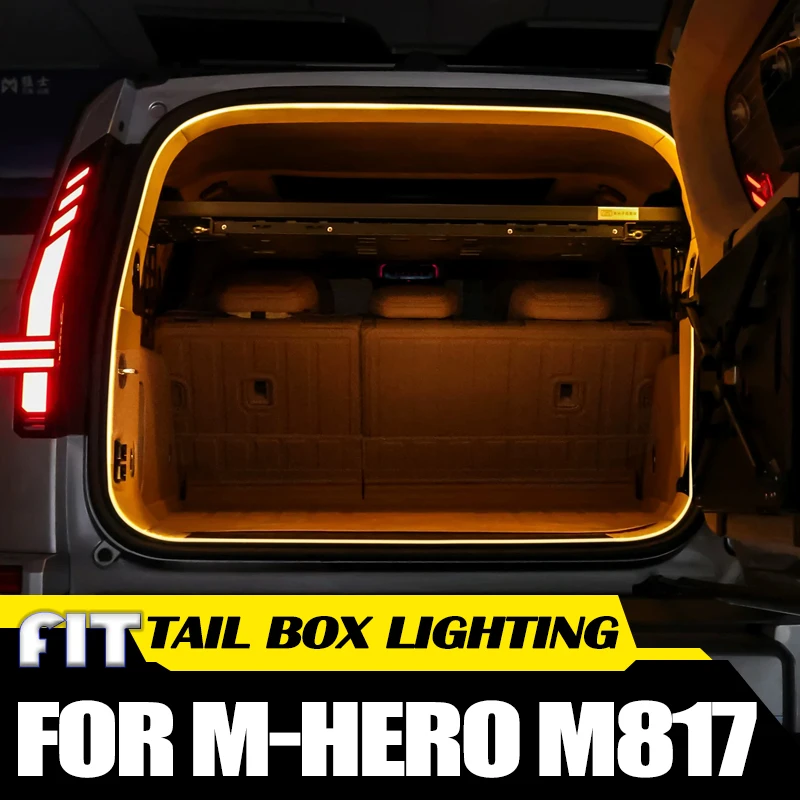 Auto-Kofferraum-Lichtleiste Passend für Dongfeng M-Hero M817 2025-2026 Modifizierte Auto-LED-Kofferraum-Atmosphärenbeleuchtung Camping-Außenbeleuchtung