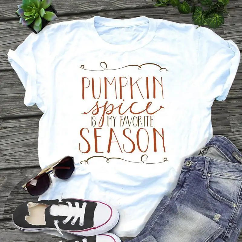 

Pumpkin Spice Is My Favourite Season T shirt Fall 100 Premium Cotton