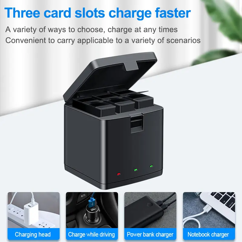 HQIX for GoPro HERO 7 HERO 5 HERO 6 HERO 8 Action Camera AHDBT-801 Battery Charger