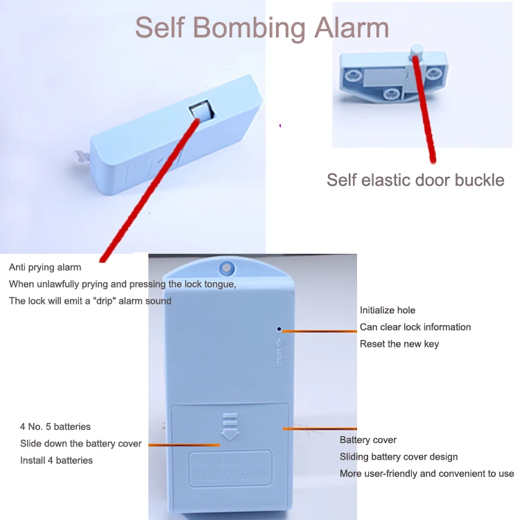 Sauna lock bathroom locker electronic induction lock bath center cabinet door lock  gym locker IC lock