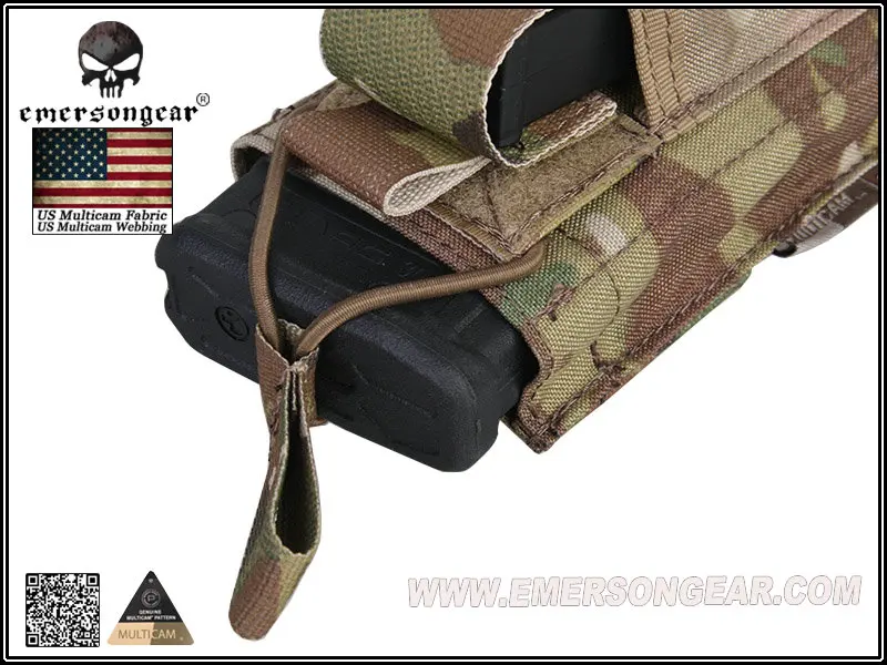 Emersongear 전술 잡지 파우치 전투 5.56 권총 싱글 오픈 탑 매거진 파우치 EM6361