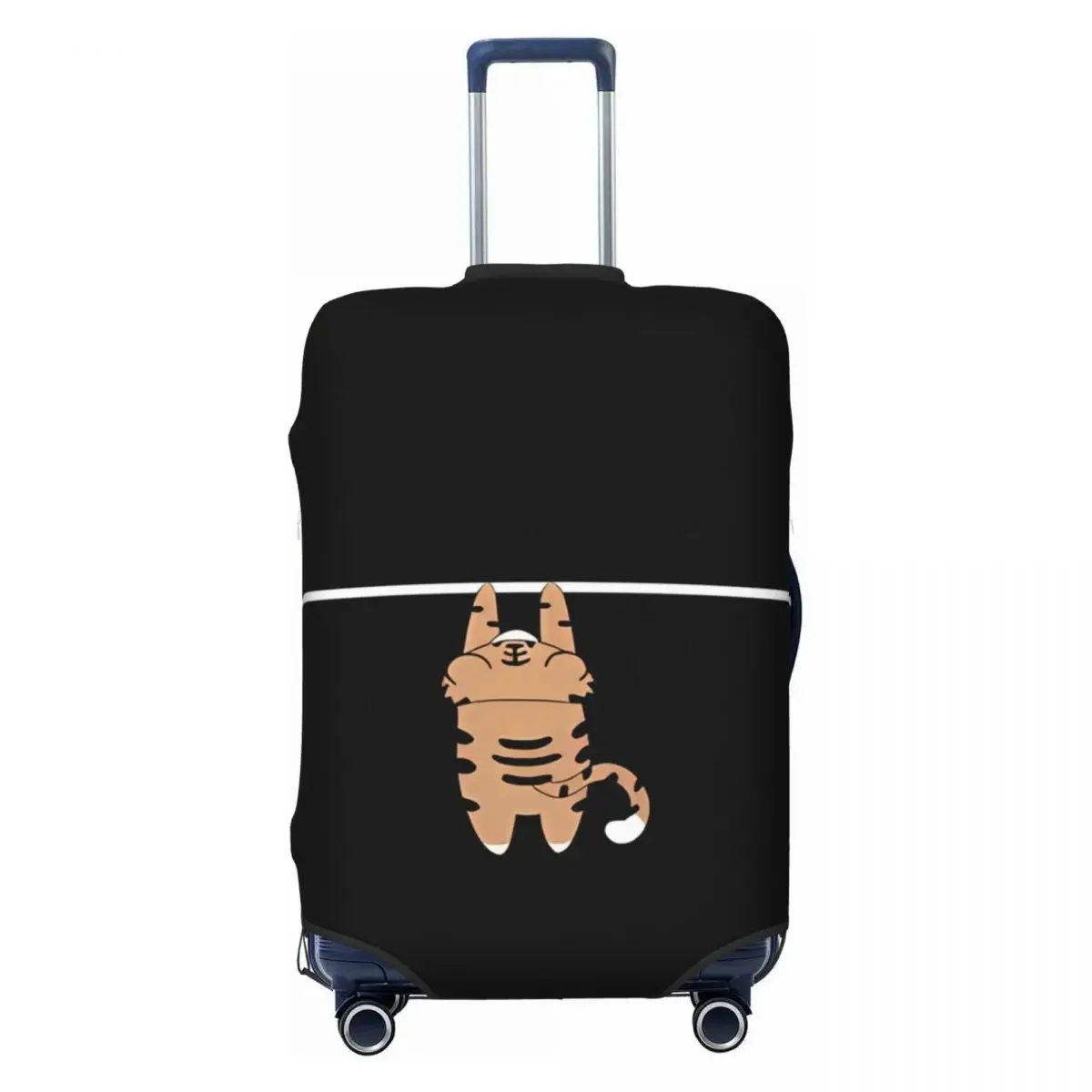 Cartoon Animal Suitcase Cover Tiger Funny Cruise Trip Vacation Fun Luggage Supplies Protection