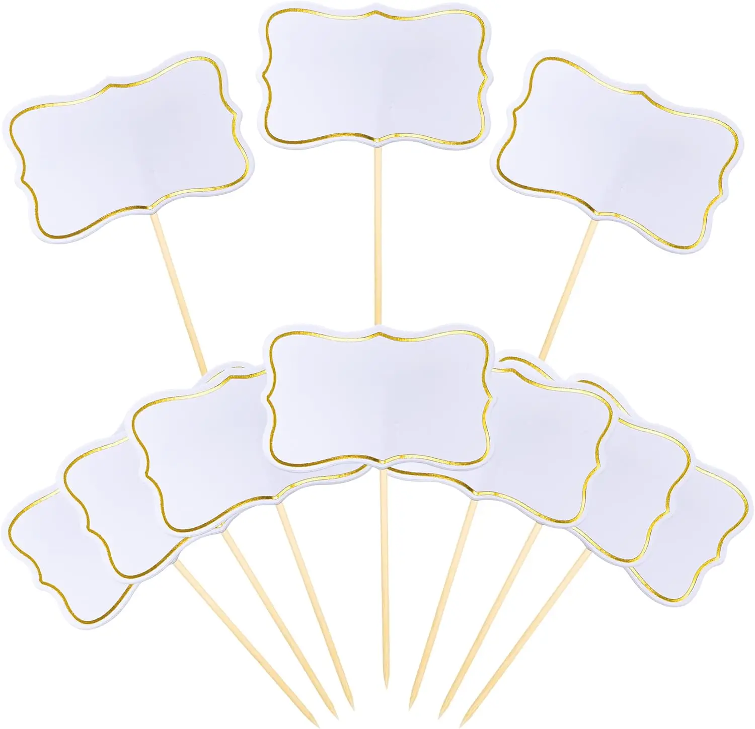 56 Marcadores Blancos para Queso, Adornos para Pasteles, Banderitas para Tablas de Charcutería, Etiquetas para Buffet, Letreros en Blanco para Aperitivos