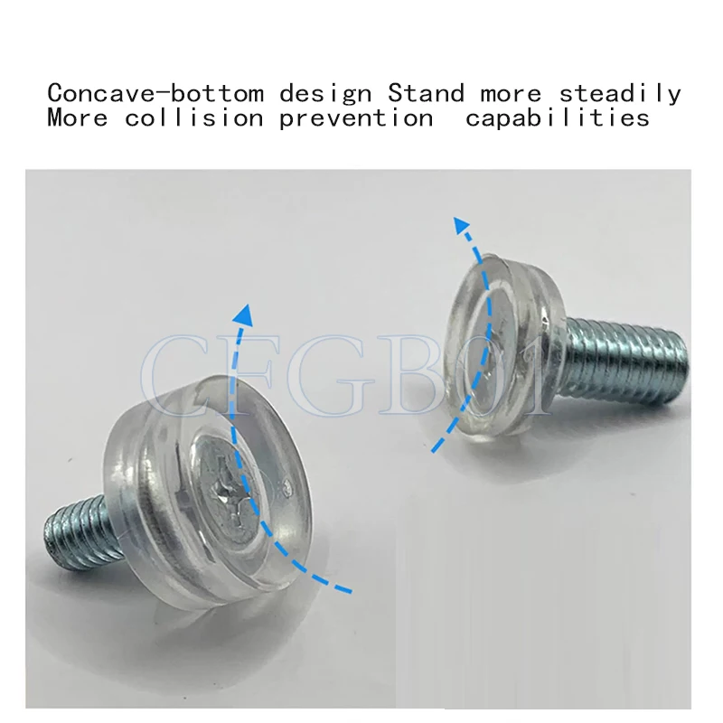 Clear Silicone Furniture Leveling Feet Adjustable Screw Feet M6 M8 Shelf Cabinet Table Anti-Slip Shock-Absorbing Feet M6x10x18