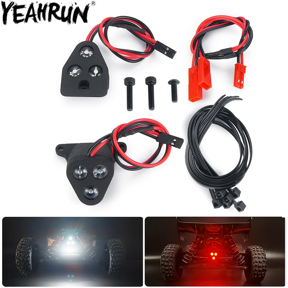 YEAHRUN Headlight and Taillight LED Light Group for 1/8 TYPHON 6S BLX TLR Tuned Buggy Off-Road RC Car Truck Upgrade Parts