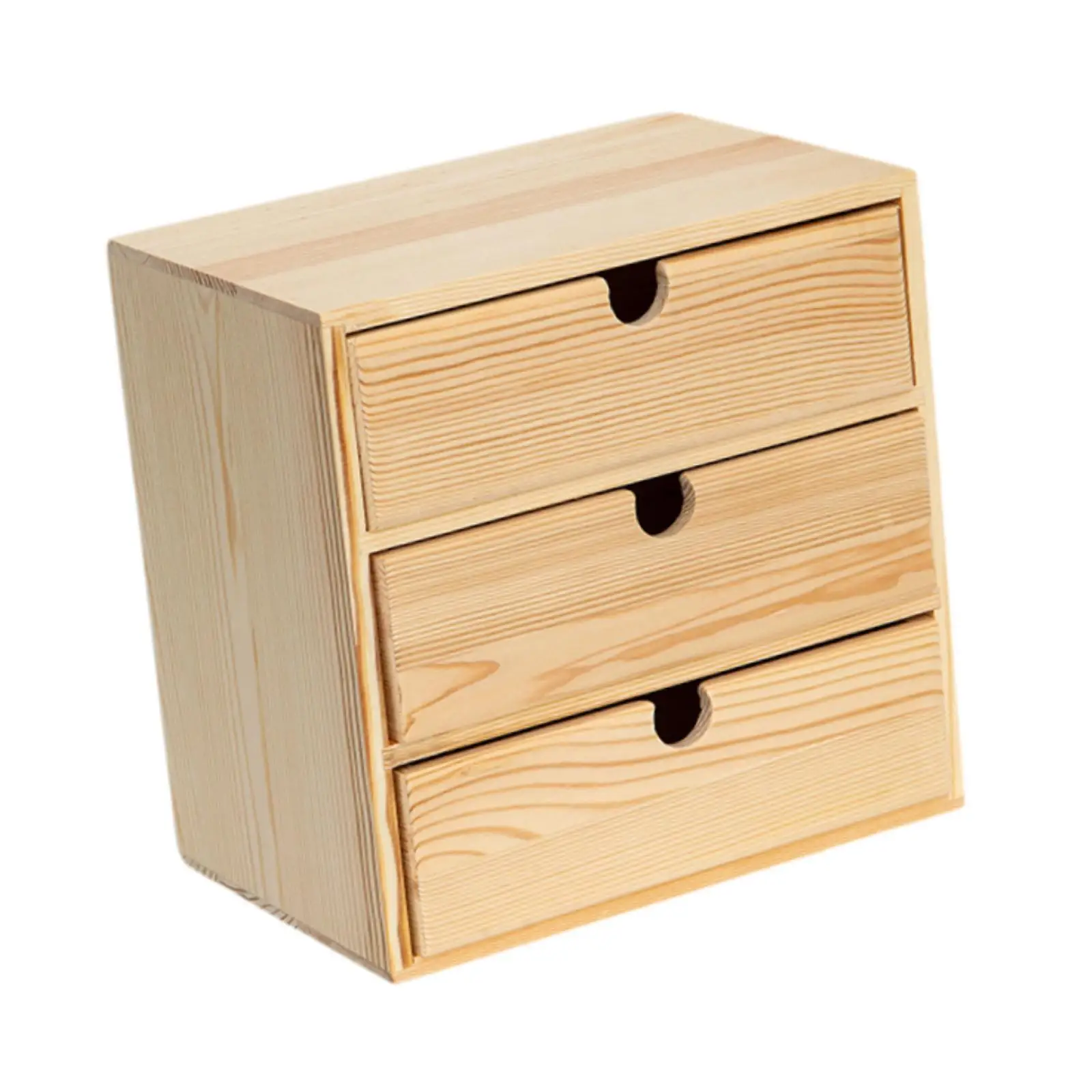 Wooden Jewelry Storage Organizer Drawer Box Multi Purpose Vanity Container for Women Office Bedroom