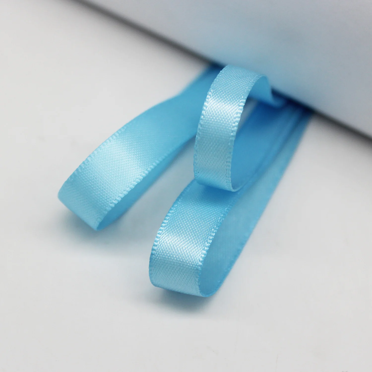 5 Yards/Lot Blue Double Faced Satin Ribbon For DIY Hairbow Wedding Gift Packaging Cloth Accessories