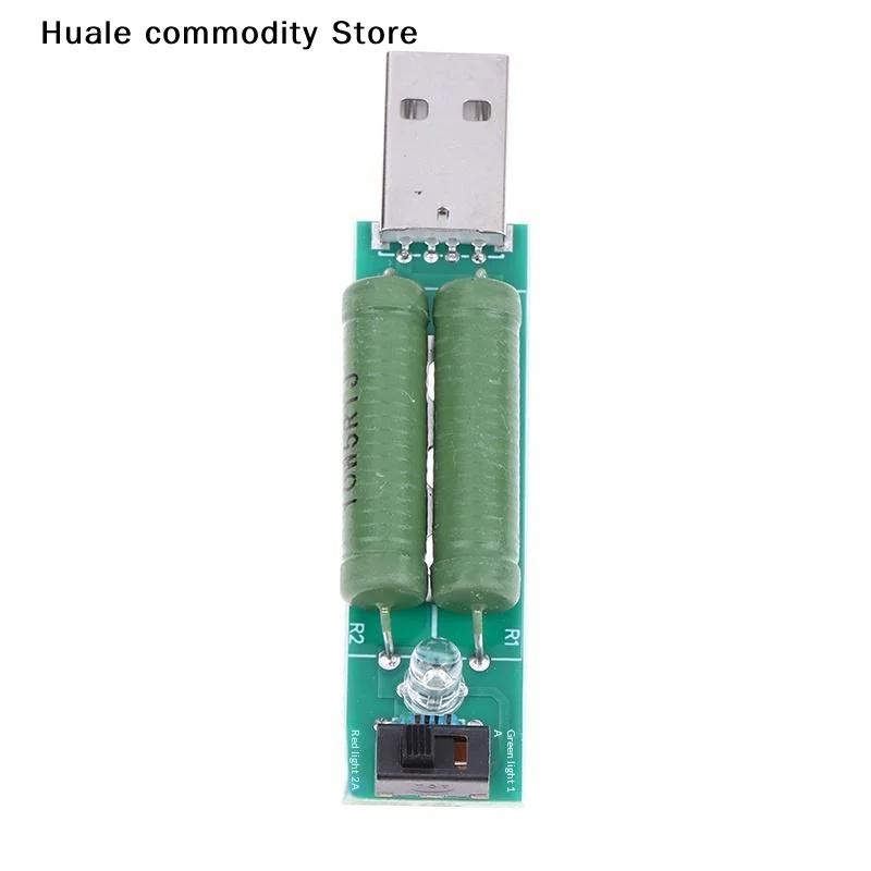 USB Load Tester Mini Power Bank Discharge Resistor W/Switch 2A/1A Resistance Tester Module Digital Current Voltage Meter Tester