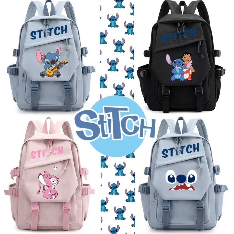

Disney Stitch USB charging schoolbag male and female student backpack backpack Large Capacity Makeup Organizer Makeup Case