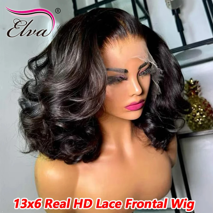 

Blow-Out 13x6 Lace Frontal Human Hair Wigs For Women Gorgeous Layered Loose Deep Wave Wig Human Hair Natural Black Color Wig250%