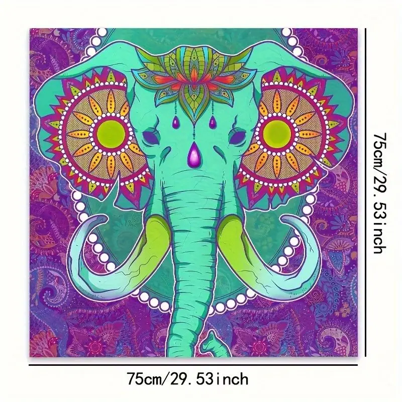 VIKAMA Retro Hare Butterfly Flower Tarot Tablecloth, Mystical Divination Altar Cloth Ritual for Spiritual Room Decor