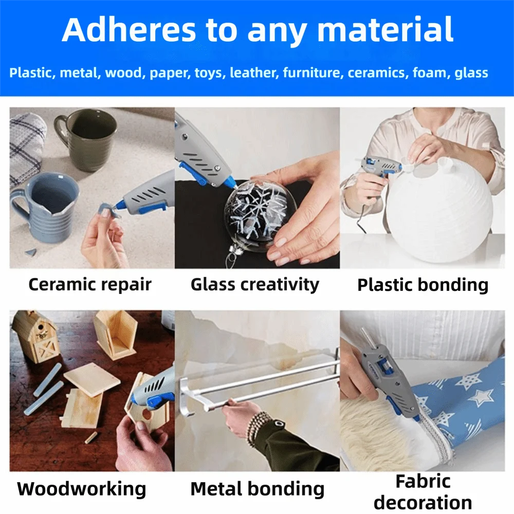 10Pcs Adhesive 7*150mm Hot Melt Glue Sticks Strong Viscosity Transparent Hot Melt Glue Hot Melt Adhesive Household