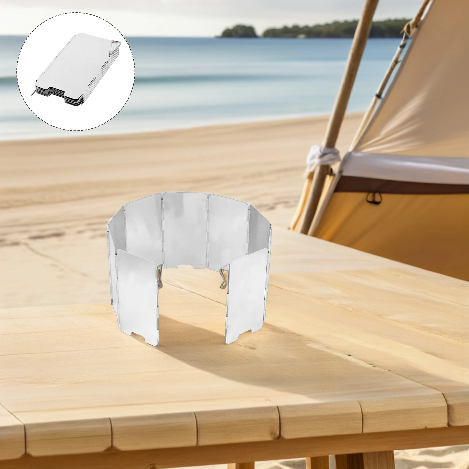 

Outdoor Windscreen For Camping Aluminum Alloy Foldable Stove Wind Shield Bbq Cooking Burner Camp Supplies Hiking Gear