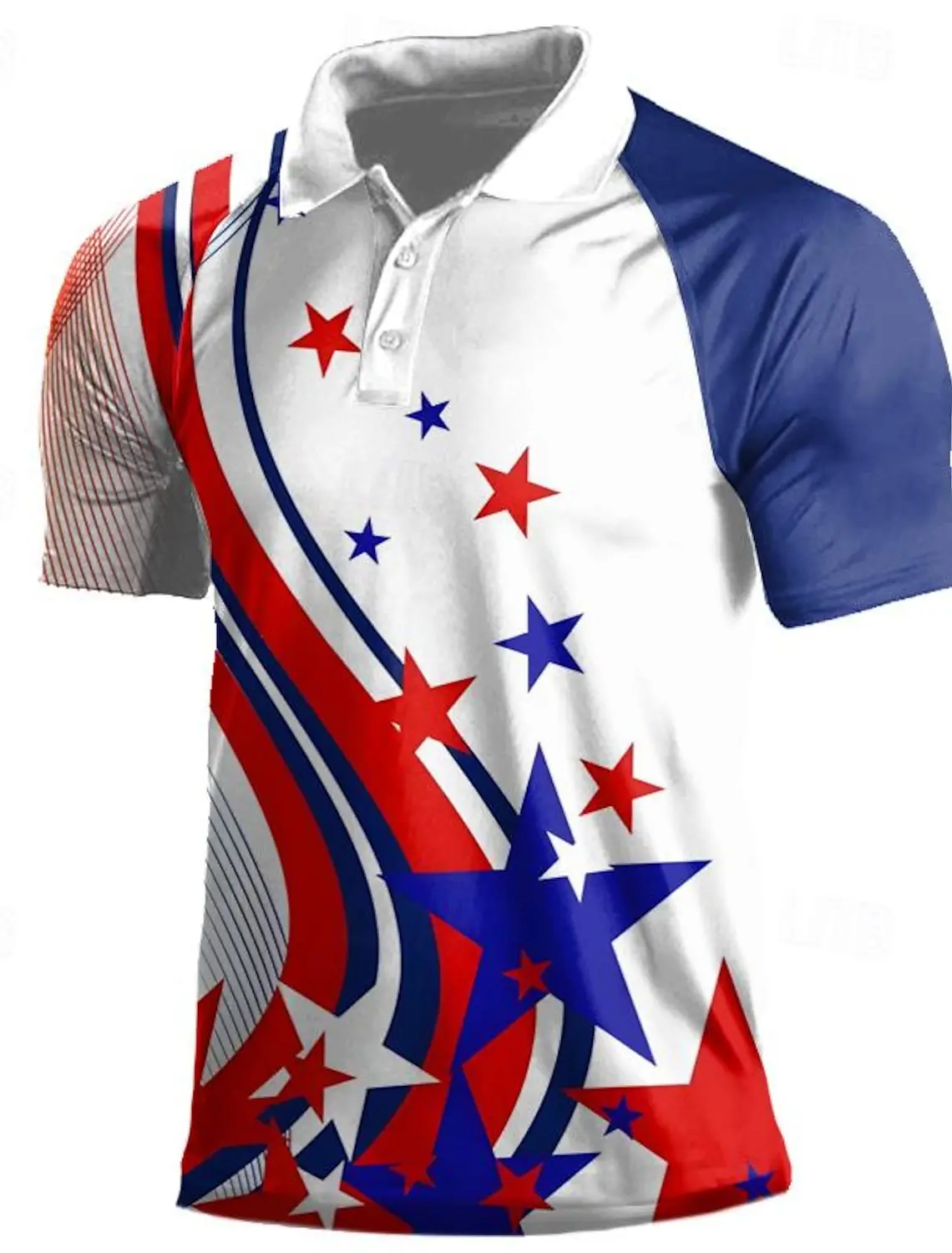 US Flag 3D Printed Men's Polo Shirt Summer Street Daily Holiday Casual US Independence Day Short sleeved Polo Shirt Men Clothing