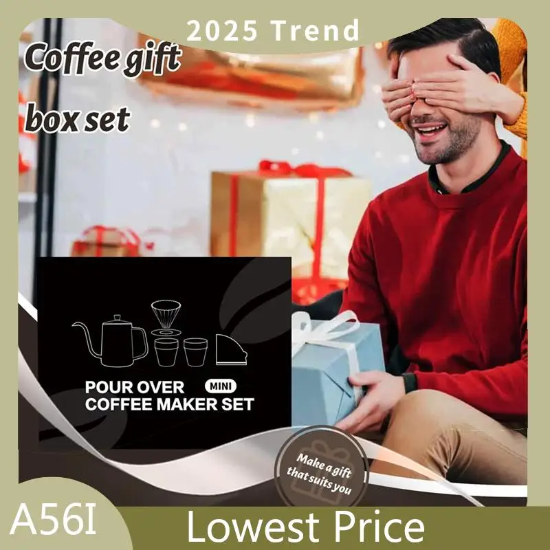 ABDD Portable Drip Coffee Brewing Set - DIY Latte Utensils,Handmade Coffee Pot Gift Box For Home And Office