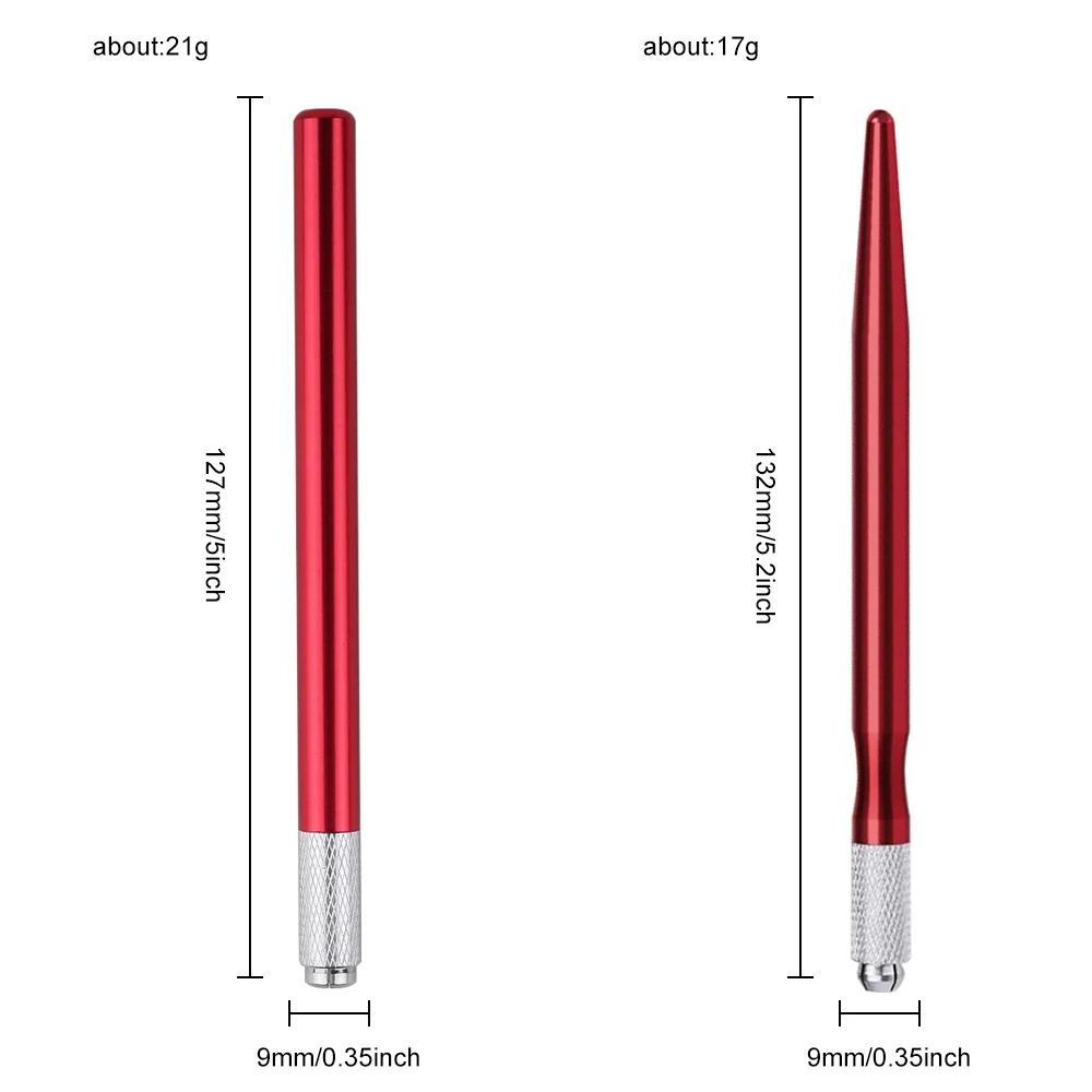 Microblading Manual Tattoo Pen Kit with U18pin Blades and Tattoo Practice Skin for Eyebrow Tattoo Permanent Makeup