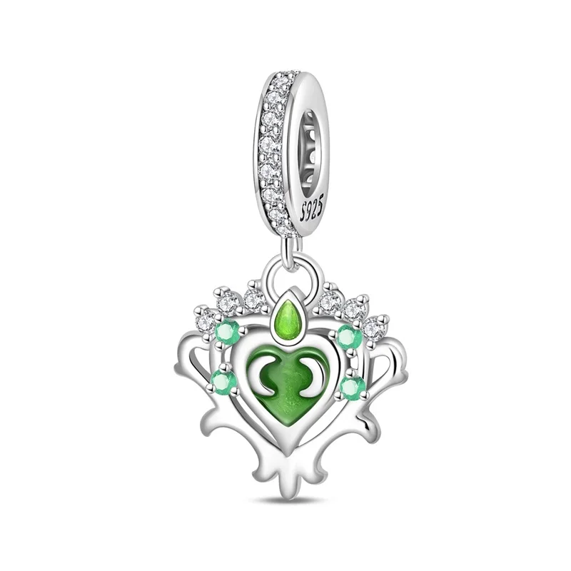 

925 Sterling Silver Natural Energy Charms Bead Wind Fire Thunder Sun Moon Water Ice Pendant Fit Bracelet DIY Jewelry Marking New