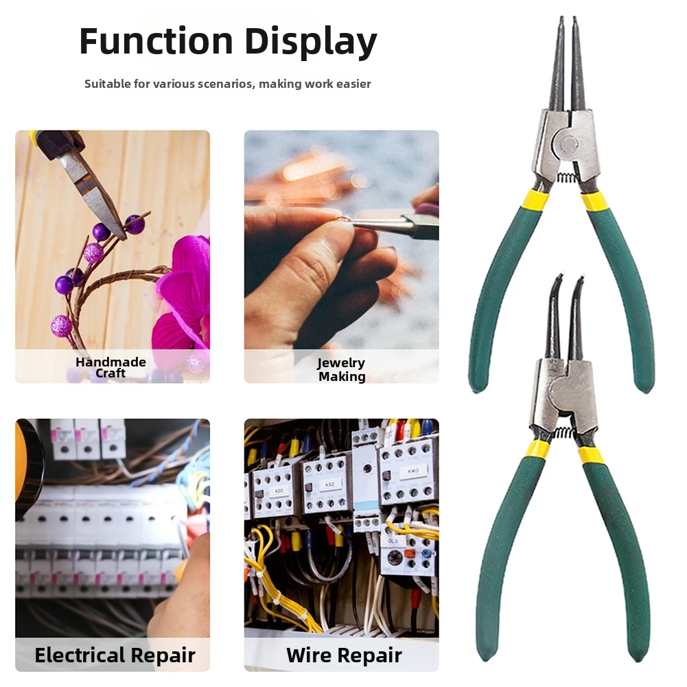 

Snap-ring Pliers Set 7 Inch Ergonomic Non-Slip Comfort Grip Heavy-Duty Garage Workshop