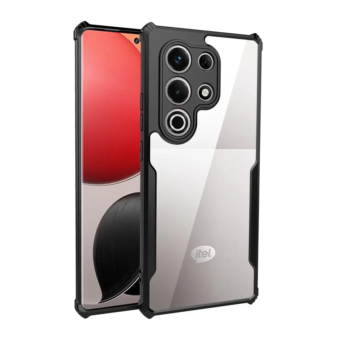 غلاف هاتف شفاف مقاوم للصدمات لهاتف ITEL S25 Ultra S24 S23 Plus A80 A70 A60 A60S A50 A50C غطاء شفاف