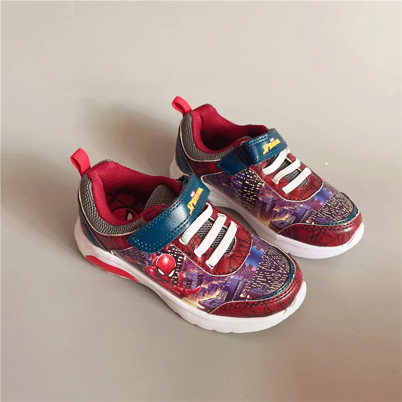 New Spring Autumn Kids Casual Shoes Baby Boys Sneakers Children Cartoon Spiderman Print Girls Running Sport Shoes EUR 24-27